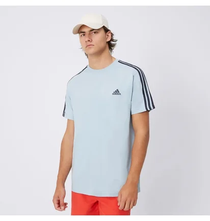 Футболка чоловіча Adidas T-Shirt Ss M 3S Sj T Light Blue IS1332