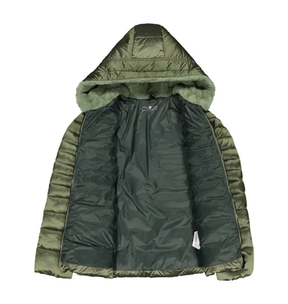 Пуховик женский CMP Woman Jacket Fix Hood Olive 31K3006F-F739