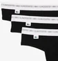 Трусики женские Lacoste Stretch Cotton String Briefs (3 шт) Black 8F1341031
