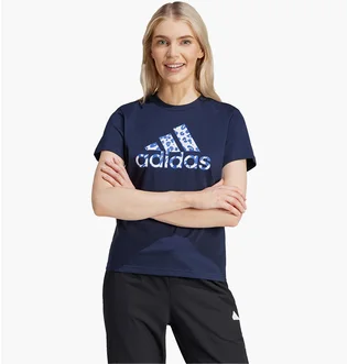 Футболка женская Adidas Animal Print Graphic Tee Blue IT1424