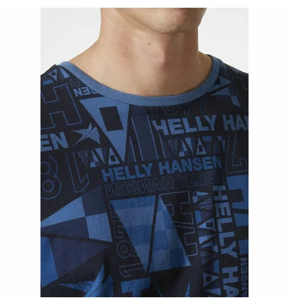 Футболка мужская Helly Hansen Newport T-Shirt Black/Blue 34303-585