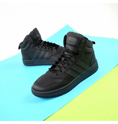 Кросівки чоловічі Adidas Hoops 3.0 Mid Winterized Black GW6421