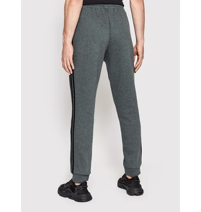 Штаны мужские Adidas Essentials Fleece Tapered Cuff 3-Stripes Pants Grey GK8826