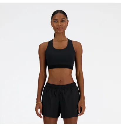 Топ женский New Balance Sleek Medium Support Pocket Sports Bra Black WB41046BK