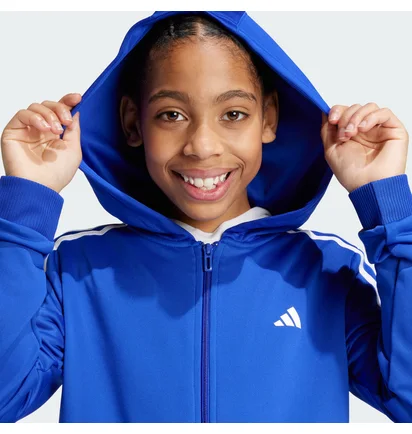 Кофта детская Adidas Train Essentials Aeroready 3-Stripes Regular-Fit Full-Zip Blue IP2418