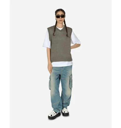 Жилетка унисекс Stussy Loose Knit Linen Vest Grey 117234-1015