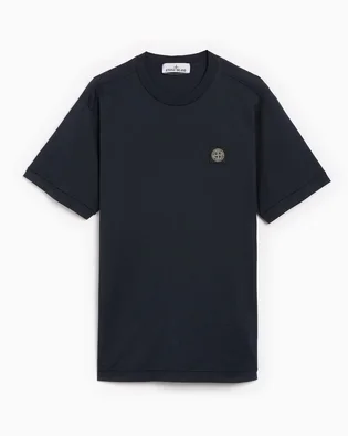 Футболка мужская Stone Island Logo T-Shirt Blue 801524113-A0020