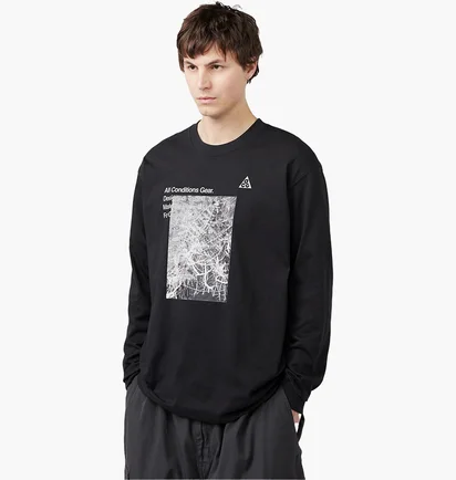 Лонгслів чоловічий Nike Acg Forest Long Sleeve T-Shirt Black FN7318-010