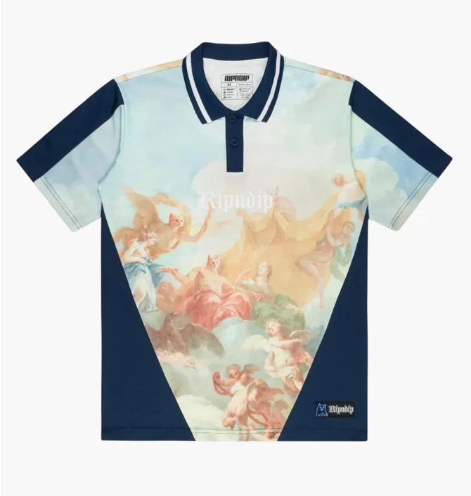 Поло мужское RipNDip Heavens Waiting Multi RNDFAL24107