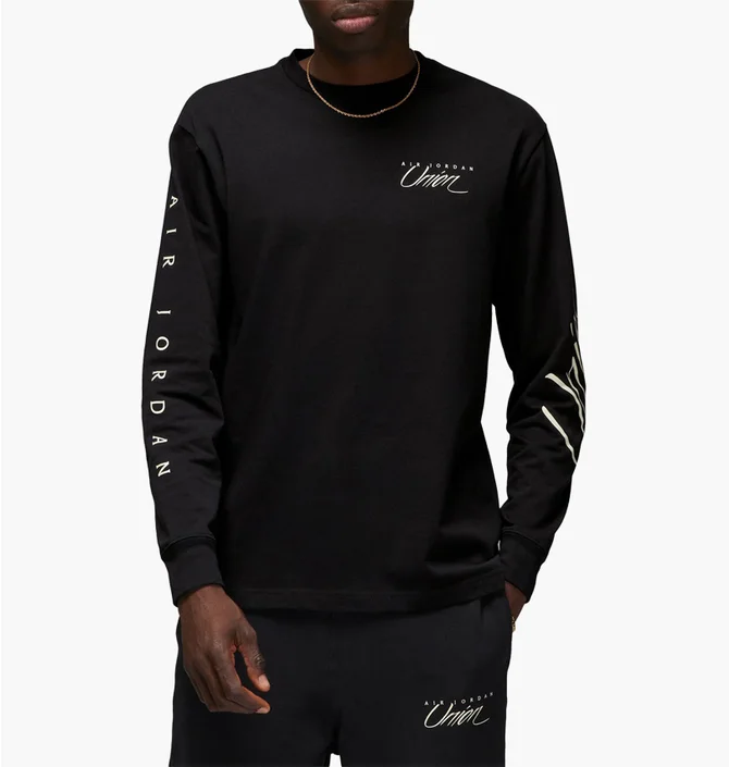 Лонгслив мужской Air Jordan Long Sleeve T-Shirt X Union La Black DV7341-010