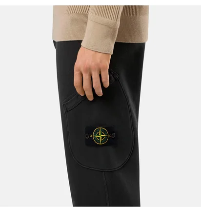Штаны мужские STONE ISLAND Organic Black 811561141-V0162