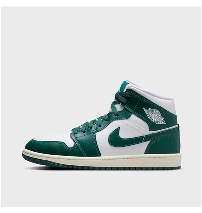 Кросівки жіночі Air Jordan 1 Mid White/Green BQ6472-133