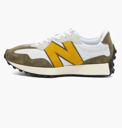 Кроссовки мужские New Balance 327 White/Olive Ms327Po