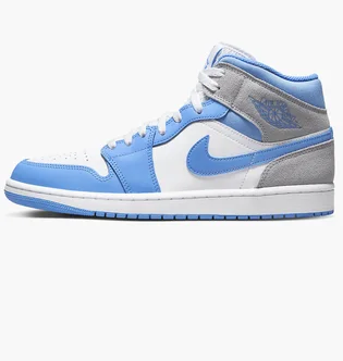 Кроссовки мужские Nike Jordan 1 Mid Se Grey/Blue Dx9276-100