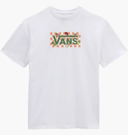 Футболка женская Vans Fruit Checkerboard Box Logo White VN0003V8WHT