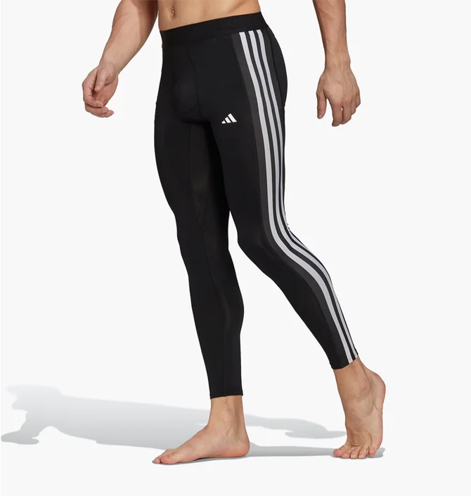 Штани чоловічі Adidas Techfit 3-Stripes Training Long Tights Black Hd3530