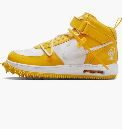 Кроссовки мужские Nike X Off-White™ Air Force 1 Mid Sp Lthr Yellow/White DR0500-101