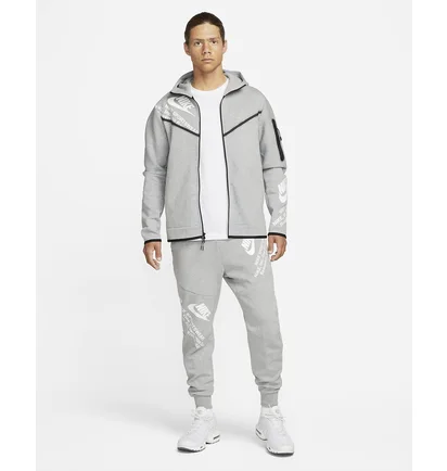 Толстовка чоловіча Nike Mens Graphic Full-Zip Hoodie Grey Dm6474-063