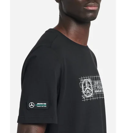 Футболка мужская Puma Mercedes F1 Logo Tee Black 53369301