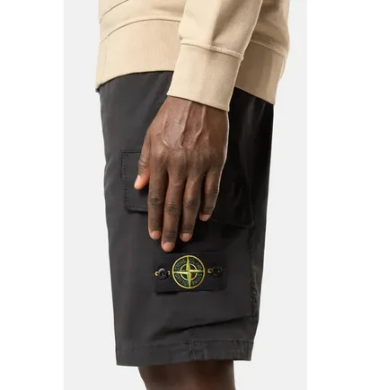 Шорты мужские Stone Island Stretch Organic Broken Twill Cotton Old Grey K1S15L100L12-S0004-V0129