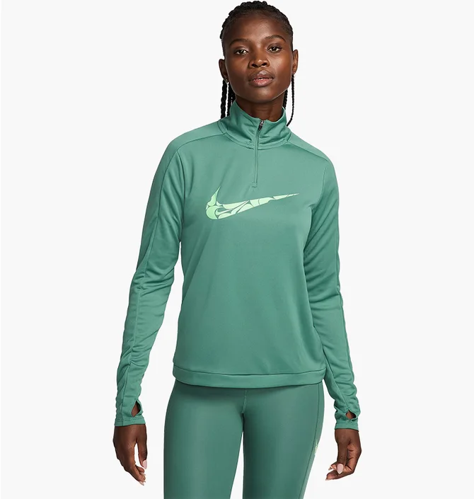 Кофта женская Nike 1/4 Dri-Fit Swoosh Green FN2636-361