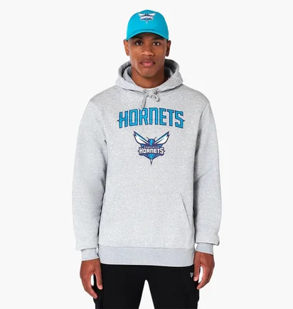 Худи мужское NEW ERA Hornets Grey 60505427