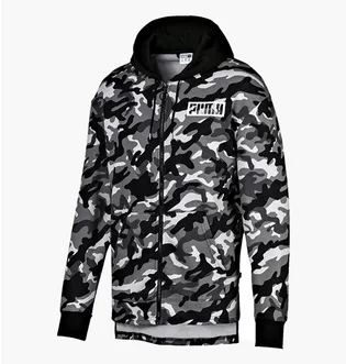 Толстовка чоловіча Puma Rebel Camo Fz Hoody Fl Grey 580557-01