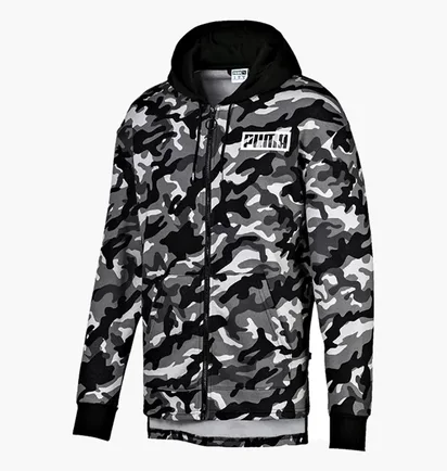 Толстовка чоловіча Puma Rebel Camo Fz Hoody Fl Grey 580557-01