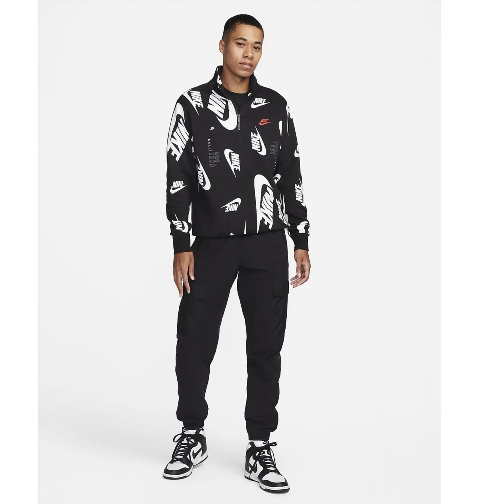 ᐉ Олімпійка чоловіча Nike Half-Zip Club Swoosh Top Black DQ5155