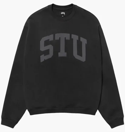 Свитшот унисекс Stussy Stu Applique Black 118577-0001