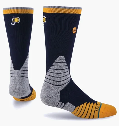 Шкарпетки унісекс Stance Nba Indiana Pacers Logo Crew Basketball Socks Black (1 пара) M559C5LCPA-NVY