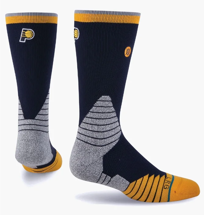 Шкарпетки унісекс Stance Nba Indiana Pacers Logo Crew Basketball Socks Black (1 пара) M559C5LCPA-NVY