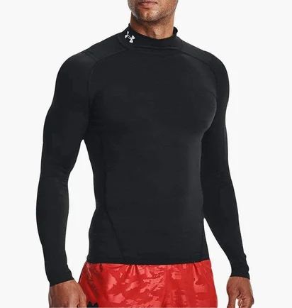 Лонгслив мужской Under Armour Heatgear Mock Long Sleeve Training Top Black 1369606-001