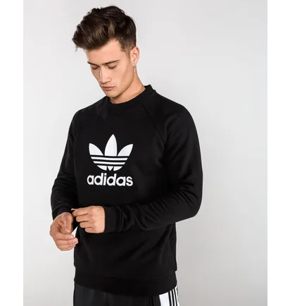 Свитшот мужской Adidas Trefoil Crew Black Cw1235