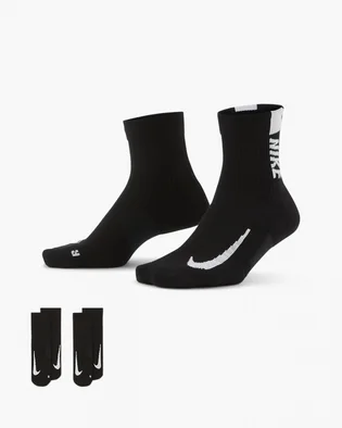 Носки унисекс Nike U Nk Mltplier Ankle (2 пары) Black SX7556-010