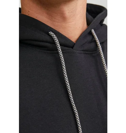 Худи мужское Jack & Jones Lakewood Black/White 12246802