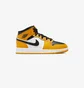 Кроссовки детские Nike Air Jordan 1 Mid Taxi (Gs) Yellow/White 554725-701