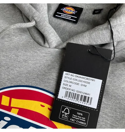 Худі чоловіче Dickies Iconlogo Hodie Grey DK0A4XCBGYM1