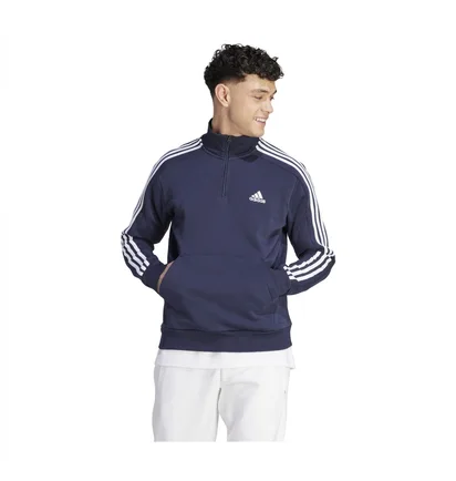 Кофта мужская Adidas Essentials Fleece Halfzip Sweatshirt Blue IJ8904