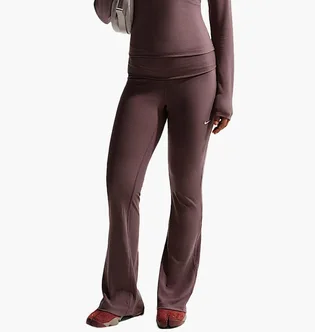 Штани жіночі Nike Sportswear Chill Knit Mid-Rise Tight Ribbed Bordo IF0240-502
