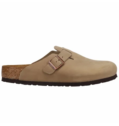 Тапочки мужские BIRKENSTOCK Boston Soft Footbed Oiled Leather Clogs Brown 1018147