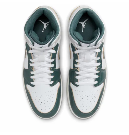 Кросівки чоловічі Air Jordan 1 Mid Se White/Green FQ7720-103