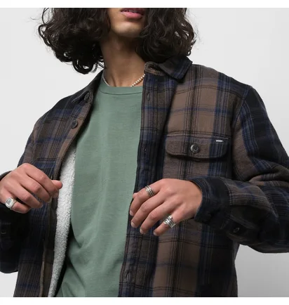 Рубашка мужская Vans Howard Sherpa Lined Flannel Buttondown Shirt Brown VN0A7SF50CB