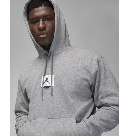 Худи мужские Air Jordan Flight Fleece MenS Pullover Hoodie Grey DQ7338-091