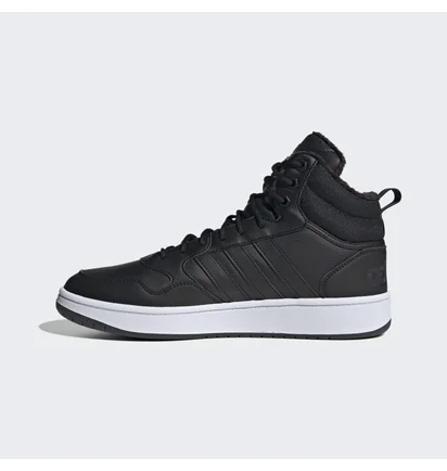 Кросівки чоловічі Adidas Hoops 3.0 Mid Lifestyle Basketball Classic Fur Lining Winterized Shoes Black GZ6679