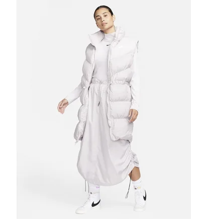 Жилетка жіноча Nike Sportswear Windpuffer Therma-Fit Loose Long Puffer Vest White FB8794-019