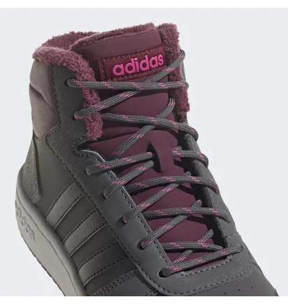 Кроссовки женские Adidas Hoops 2.0 Mid Grey/Bordo GZ7796