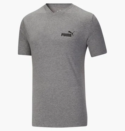 Футболка мужская Puma Essentials+ V-Neck Tee Grey 586277-03