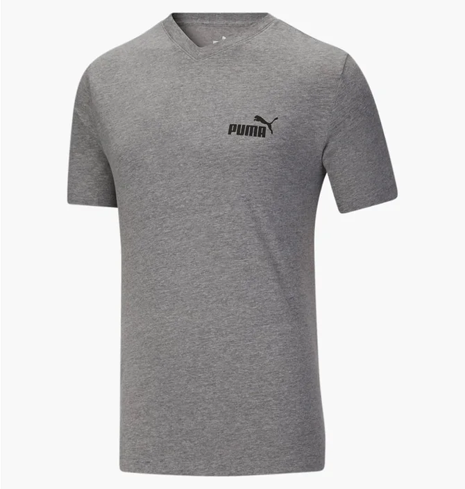 Футболка мужская Puma Essentials+ V-Neck Tee Grey 586277-03