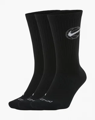 Носки унисекс Nike U Nk Crew Everyday Bball (3 пары) Black Da2123-010